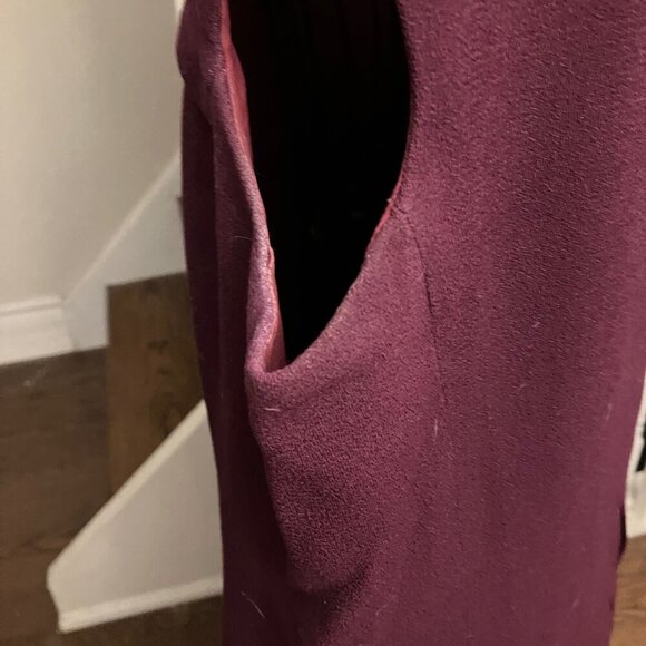 Vintage Burgundy Wool Dress - Picture 6 of 6